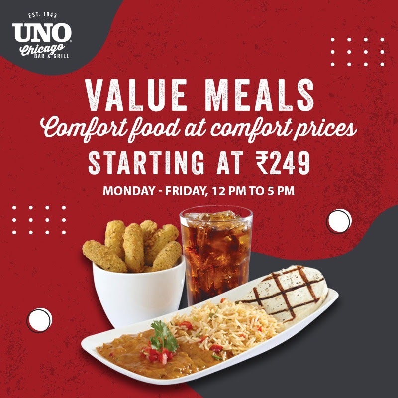 Unosindia's tweet photo. Crack a smile with a lip-smackingly delicious deal. Enjoy an Extra Value Meal
Noida = 249/-
Kolkata = 279/-
Bangalore = 349/-
For Reservations: https://t.co/fZeai5ha7E

#UnosIndia #Pizza #DeepdishPizza #LovePizza #UnosGrill  #UnoChicago #india #Kolkata #Noida #Delhi #DelhiFoodies https://t.co/sX9sCMOKym