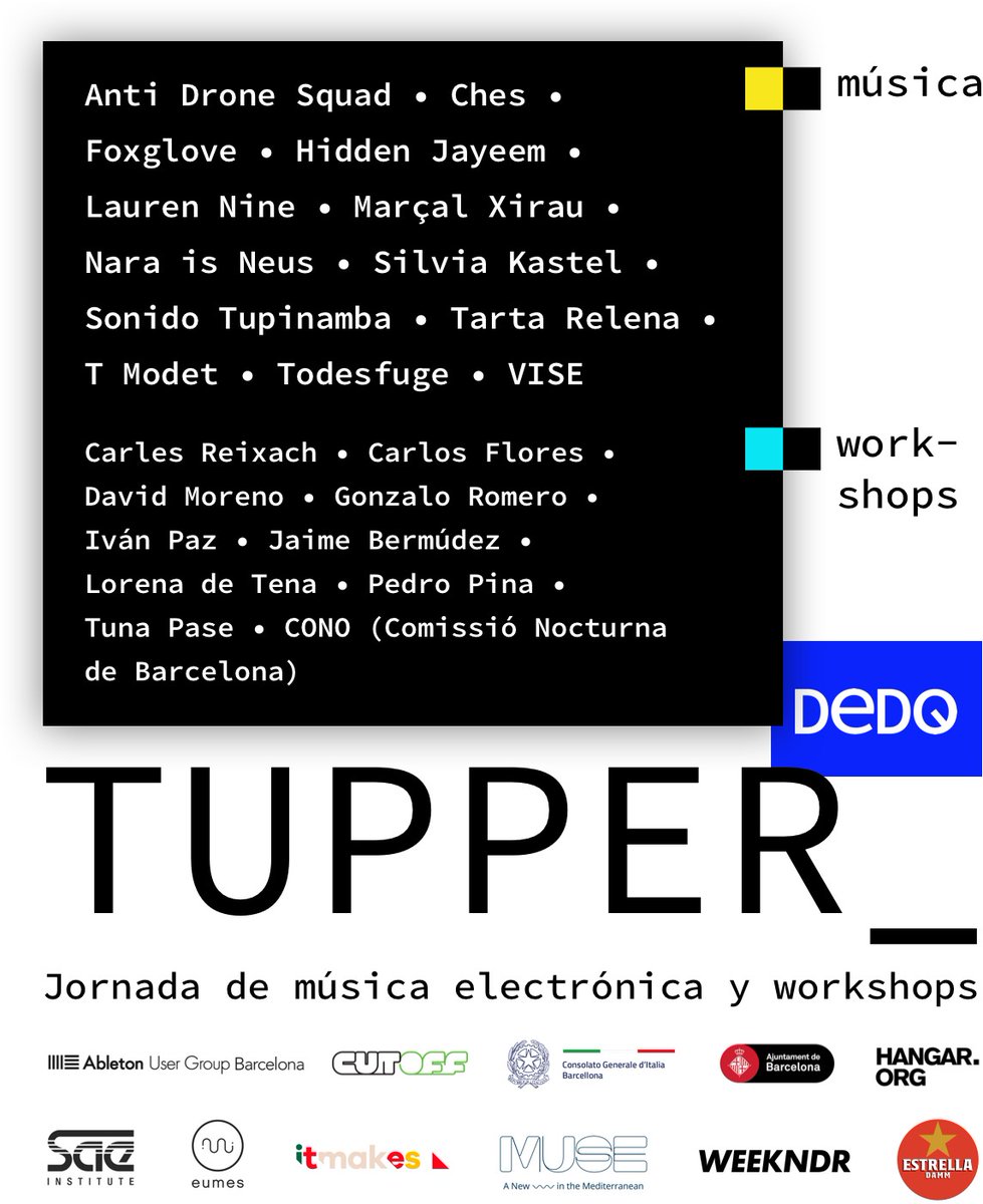jmaculet's tweet photo. Tupper_6  ya está aquí! https://t.co/7foAAev6yU  @Hangar_org #dedobarcelona #BCNCultura https://t.co/D10X4uo0Xq