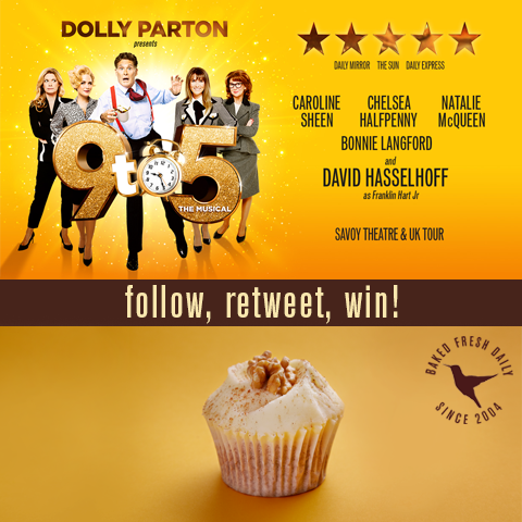 hummingbbakery's tweet photo. 🎶 WIN ONE OF TWO PAIRS OF TICKETS TO 9 TO 5 THE MUSICAL AND £20 HUMMINGBIRD BAKERY VOUCHERS 🎶 FOLLOW us and @9to5MusicalUK &amp; RT and you could #WIN tickets and £20 vouchers to spend on goodies at The Hummingbird Bakery! 18+, UK only, ends 26/01/20. T&amp;Cs: https://t.co/lNN9SfBQvt https://t.co/ITWzpVNywt