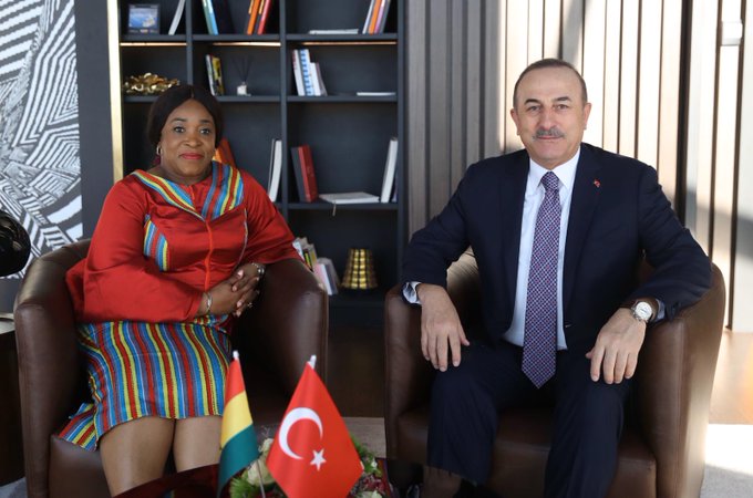 TurkeyInGhana's tweet photo. Ghana's Foreign Minister Shirley Ayorkor Botchwey is in Turkey for a 2-day working visit at the invitation of her counterpart H.E. Mevlut Cavusoglu, Minister for Foreign Affairs of the Republic of #Turkey.

#TurkeyInGhana #TurkAfriq #VisitTurkey #VisitGhana https://t.co/RSumoHRDRV