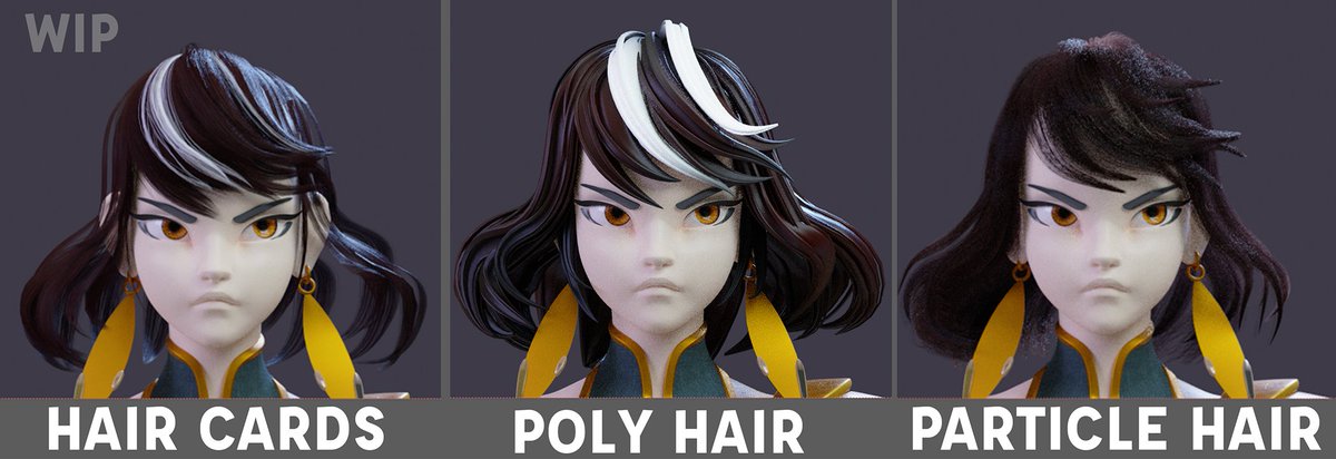 I went crazy and experimented with all three 3D hair types. First time using haircards and I LOVE IT!