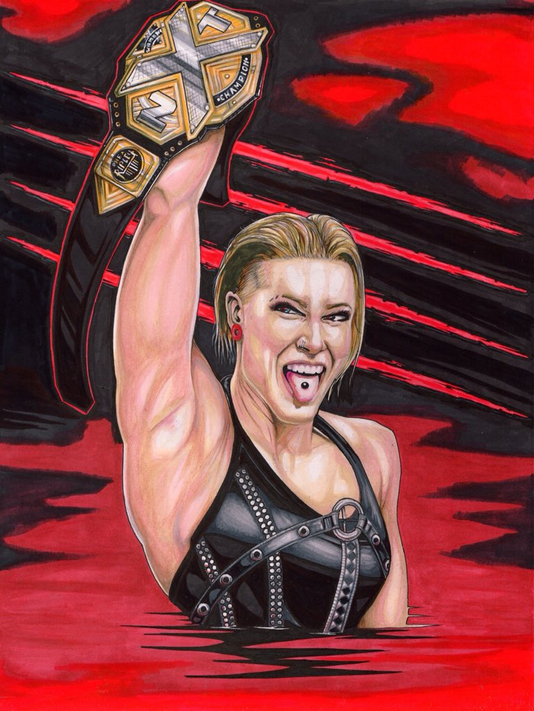 NCLStudios's tweet photo. A quick (relatively) marker pic between big projects. Just to commemorate the winning of the NEW @wwenxt champ @rhearipley_wwe . May #TheNightmare reign long!!! #nclstudios #art #fanart #markerrendering #wwesuperstar #rhearipley #NXTWomensChampion @wwe https://t.co/rNOLN2ctKw