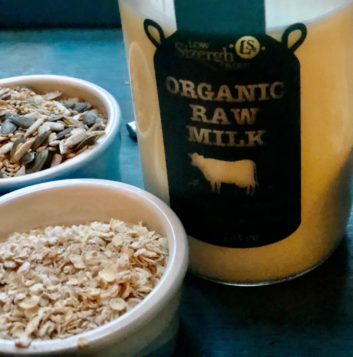Start your day the farmhouse way. Combine Watermill porridge, dried fruits, seeds, nuts, Hodmedod’s barley flakes and fresh, raw milk for a wholesome, hearty breakfast #farmhousebreakfast