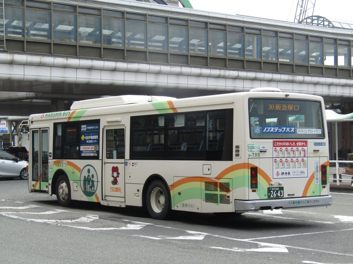 ハス 2020/1/12 阪神バス 17-766 2006年式(2005年度導入) ADG-RA273KAN 撮影
