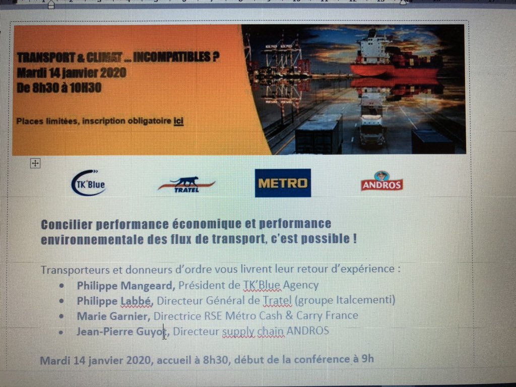 phkunter's tweet photo. #RSE #Developpementdurable #Climat Ce matin @Bpifrance une réunion sur le climat et le secteur du transport avec Philippe Mangeard de TK’Blue et des entrepreneurs #Andros #Tratel, Metro Cash & Carry France. Objectif : donner les clés de compréhension ! https://t.co/gHZItmi2bN