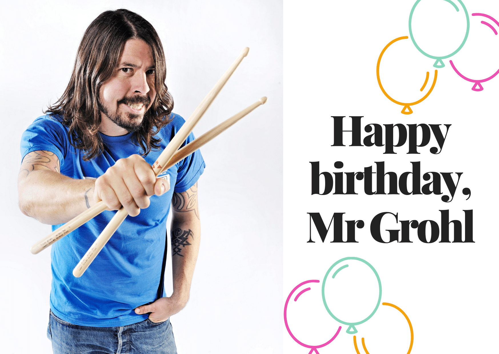 Happy birthday, Dave Grohl!   Photo by Joby Sessions/Rhythm 