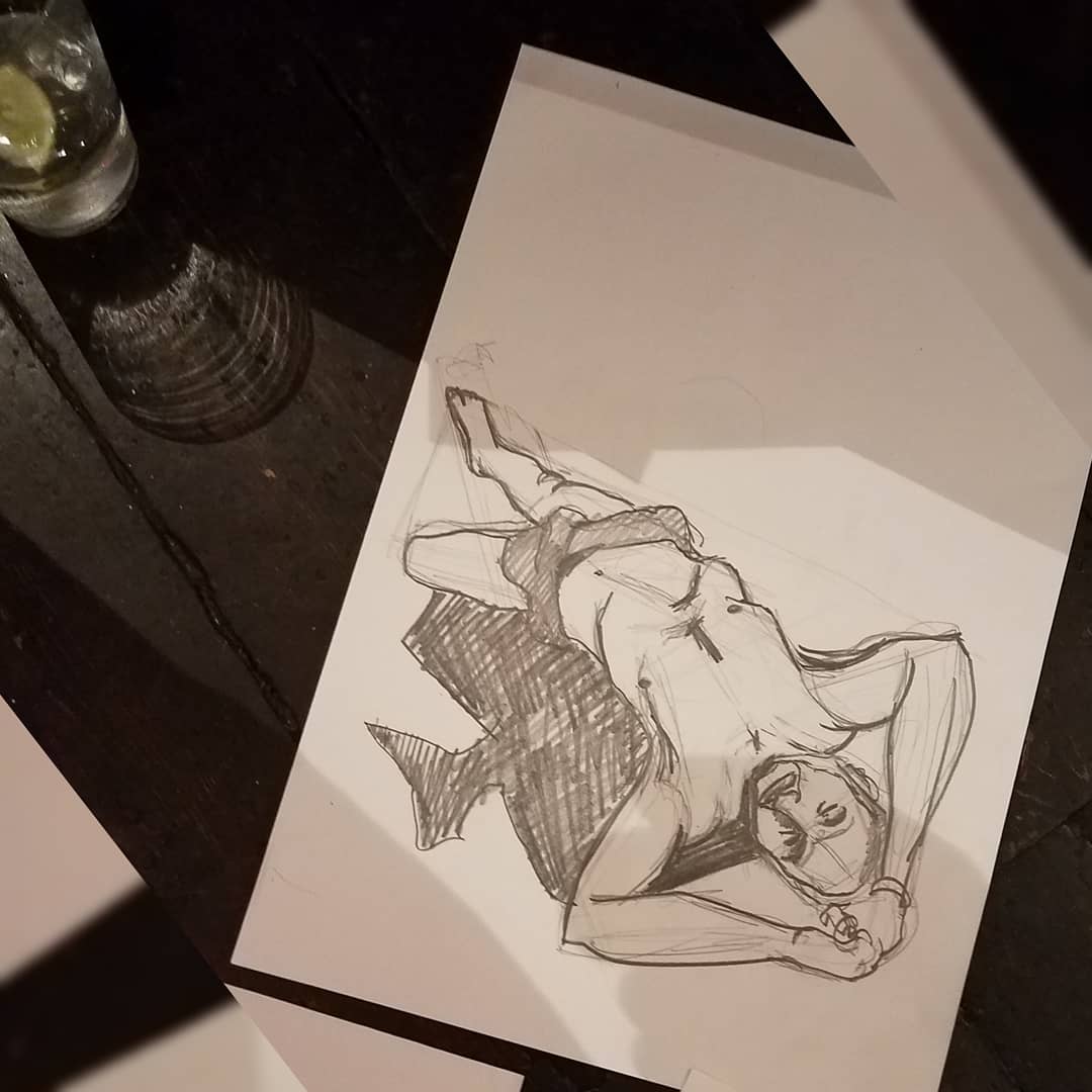 Brill model Boyko here this eve Tuesday 14th January to inspire you to draw more from life 💡Drop in to draw 7:30pm-9pm upstairs <a href="/StarbyHD/">Star By Hackney Downs</a> 🌟 Paper + drawing materials here for you too £10 inc 🎨 These drawings of Boyko made last time at #DrawingTheStar #LifeDrawing #Hackney