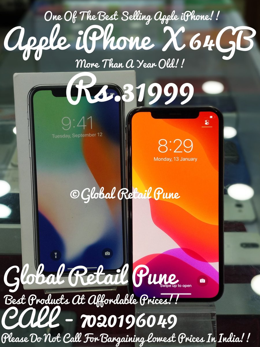 Apple iPhone X 64GB : One Of The Best Selling Apple iPhone!! ❤️🙏😊

#appleiphonex #iphonex #iphonexsale #iphonexcamera #iphonexcase #iphonexphoto #iphonexcover
#apple #iphone #iphones #applefan #applefamily #sellingiphones #sellingiphone #pune #punekar #globalretailpune