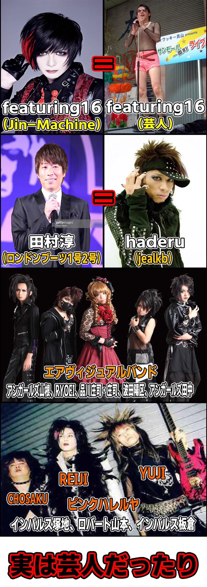 バンドマンは多才な人が多い？色々な方面で活躍しているのが解る一覧表です