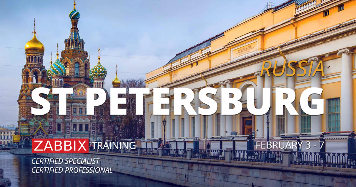 zabbix's tweet photo. #ZabbixTraining in Saint Petersburg will take place already at the beginning of February. Register to participate and learn how to setup&configure #Zabbix as well as manage highly loaded installations: https://t.co/o08ZW3tPh1 https://t.co/8sUPwQqdBt