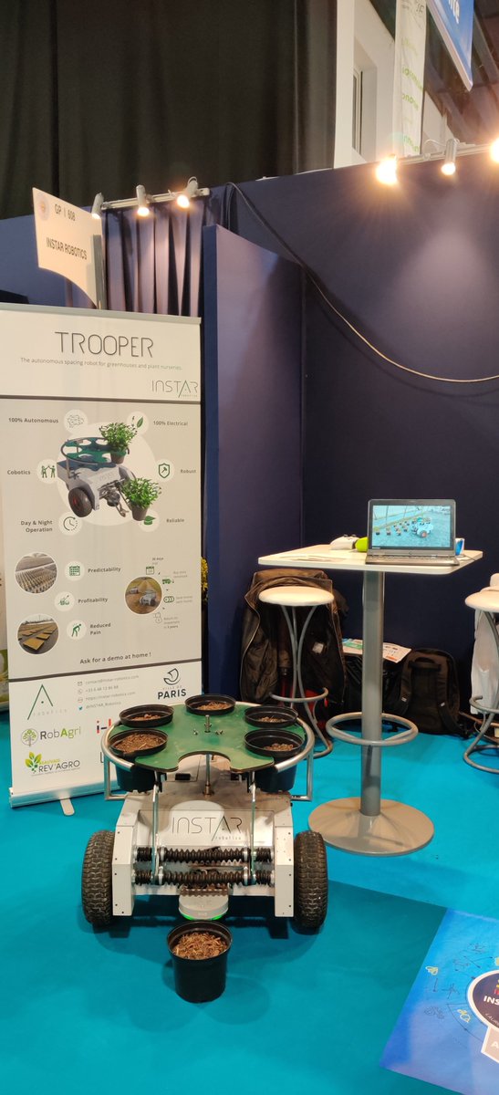 Ça y est ! Le #Sival20 à #Angers est lancé !
Venez voir Trooper, le robot 🤖 de distançage pour les pépiniéristes 🌱 , lauréat Argent du concours SIVAL Innovation au stand GP I 608 au Grand Palais !
À tout de suite !