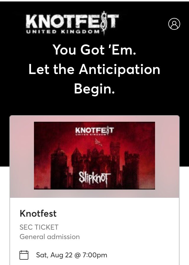 Jpstandupgwent's tweet photo. Seeing @slipknot twice this year! Both of them on my own 😂 should be interesting 🤔🤘🏼#KNOTFESTUK #OT9 #Maggots #CardiffMotorpointArena https://t.co/qdxRolrRlG