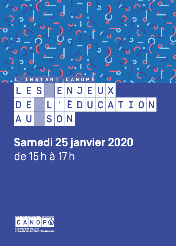 Canope_DTIDF's tweet photo. Les enjeux de l'éducation au son : #InstantCanopé 📅 Samedi 25/01 de 15h à 17h à la #LibrairieCanopé.
Inscriptions 🔊 https://t.co/cpWB8apFz1
En savoir plus sur la #SemaineDuSonsemaine de l'#UNESCO sur #éduscol 🎧 https://t.co/nmvHTi6myM
@LaSemaineduSon @UNESCO_fr #MusiquePrim https://t.co/kFH8GtWBoD