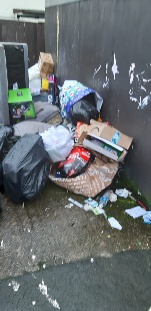 wvhtOpenSpace's tweet photo. Met up with PCSO Smith this morning for a walk around the Wharton and Crook Lane areas, identifying fly tipping hot spots. Frustrating to see this waste not being properly disposed of ☹ https://t.co/muazH0yyVN