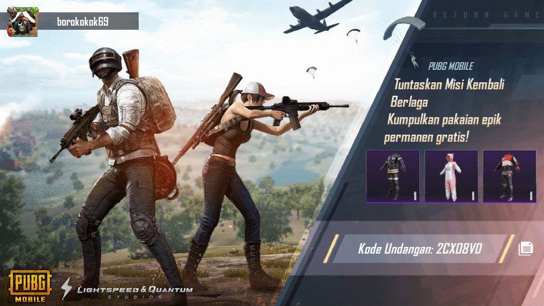 doddy_69's tweet photo. Tuntaskan Misi Kembali Berlaga PUBG MOBILE! Kumpulkan pakaian epik permanen gratis! Kode undangan saya: 2CXO8VD https://t.co/h3uXywyWzb https://t.co/ZW3oyFtbbC