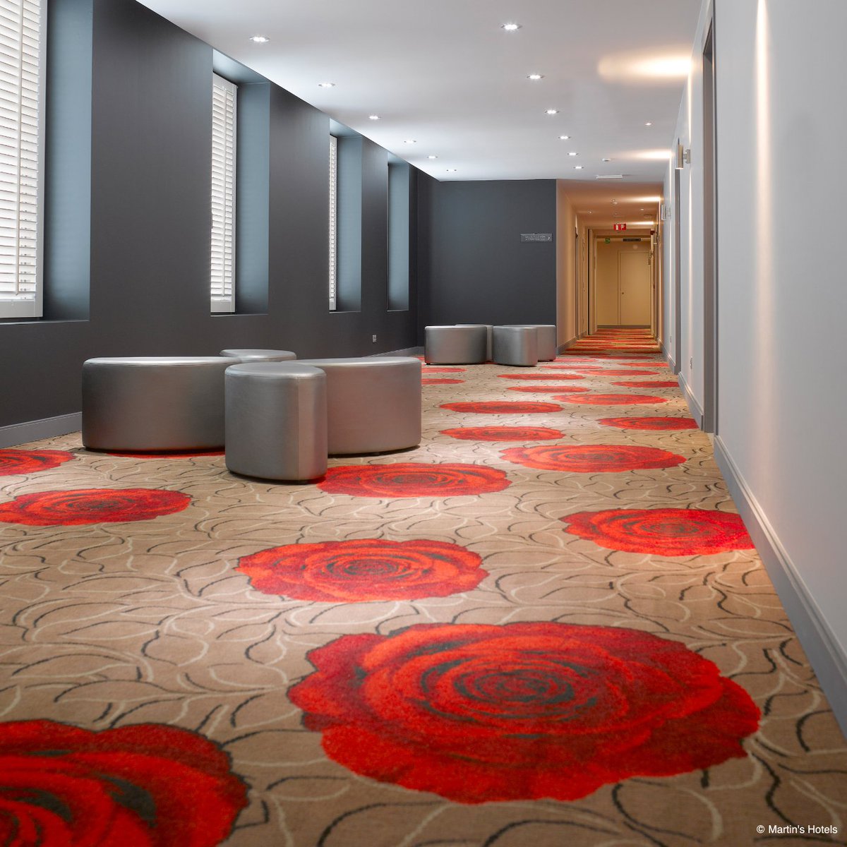 newheycarpets's tweet photo. We're a proud #Lancashire #hospitality #carpets manufacturer. So you can imagine how proud we were of this #RedRose #bespoke #Colortec #carpet #hand drawn by our #design team. It took pride of place in @MartinsHotels #Klooster, #Belgium. #madeinbritain https://t.co/6Z76duUINQ https://t.co/5yMeZHqrr1