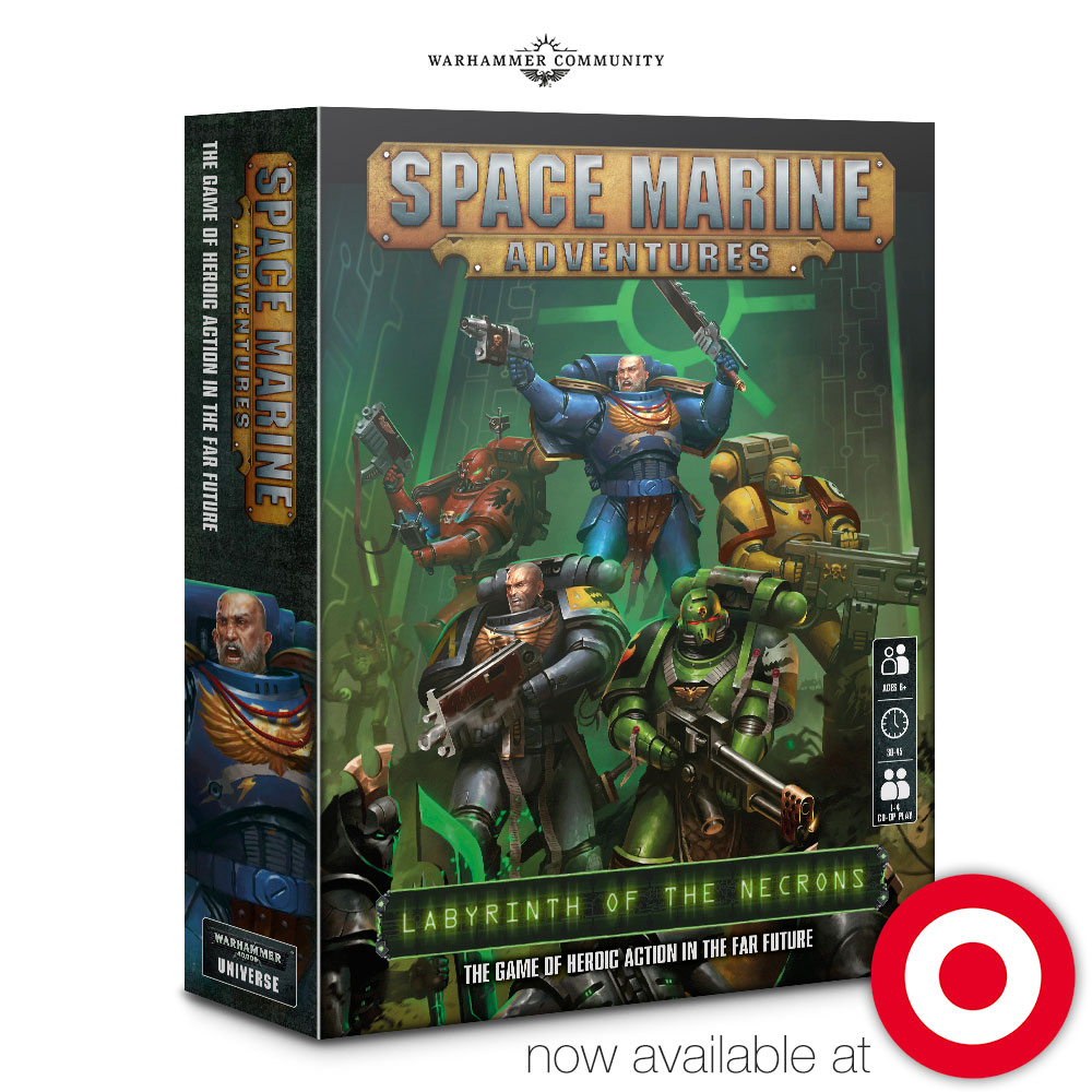The Space Marines have acquired a target at Target. Space Marine Adventures: Labyrinth of the Necrons is now available in 1,000 Target stores across the country, and is set to appear in even more in the coming days.  warhammer-community.com/2020/01/10/spa…