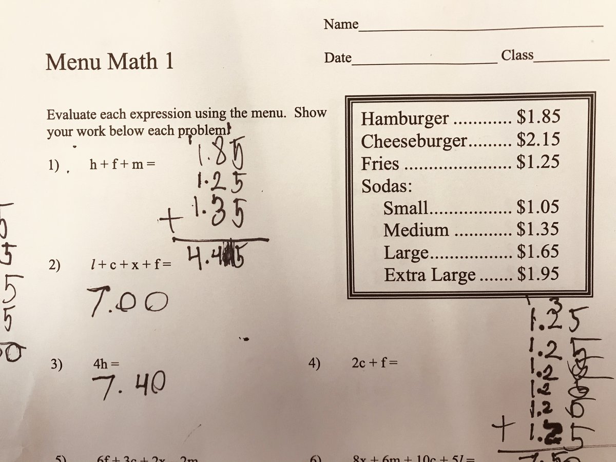 MSSauw's tweet photo. Motivating SS with real-world algebraic expressions and thoughts of FOOD! Thnx Mrs. Woolley
#mathworkshop https://t.co/CzkUknmdB6