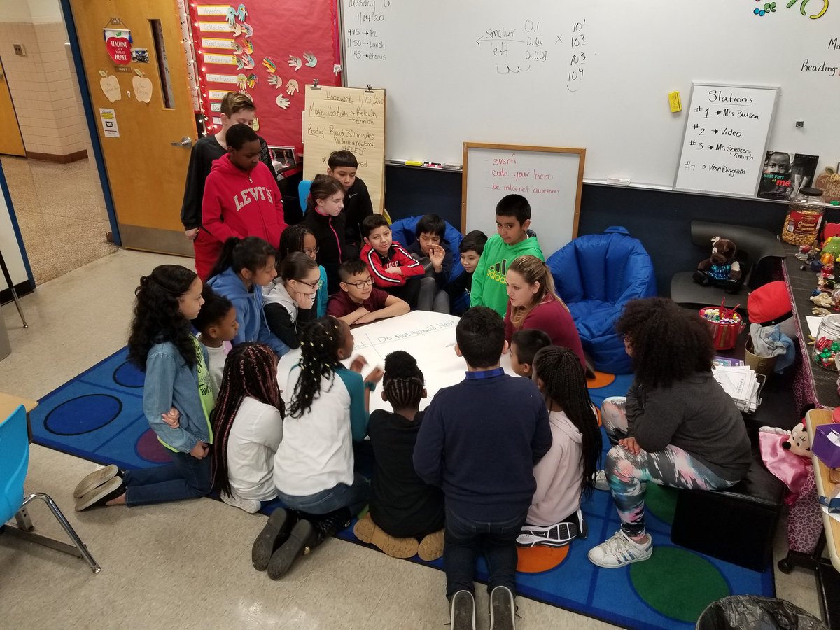 GAMS 5TH grade brainstorming on opinion writing on our new whiteboard table‼📝😃 @mrsbulson @MillerNECSD #goldbackshiftsquad <a href="/Gidneyaveschool/">Gidney Avenue School</a>