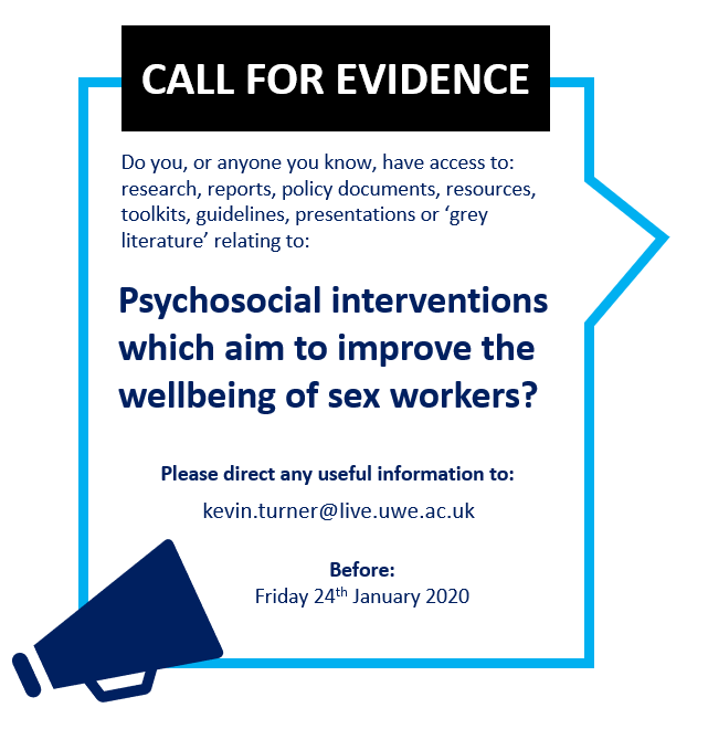 kevinvestig8s's tweet photo. Call for evidence on psychosocial interventions which aim to improve the wellbeing of #sexworkers- Can you help? Please share and retweet... https://t.co/p3HsZCDCTG