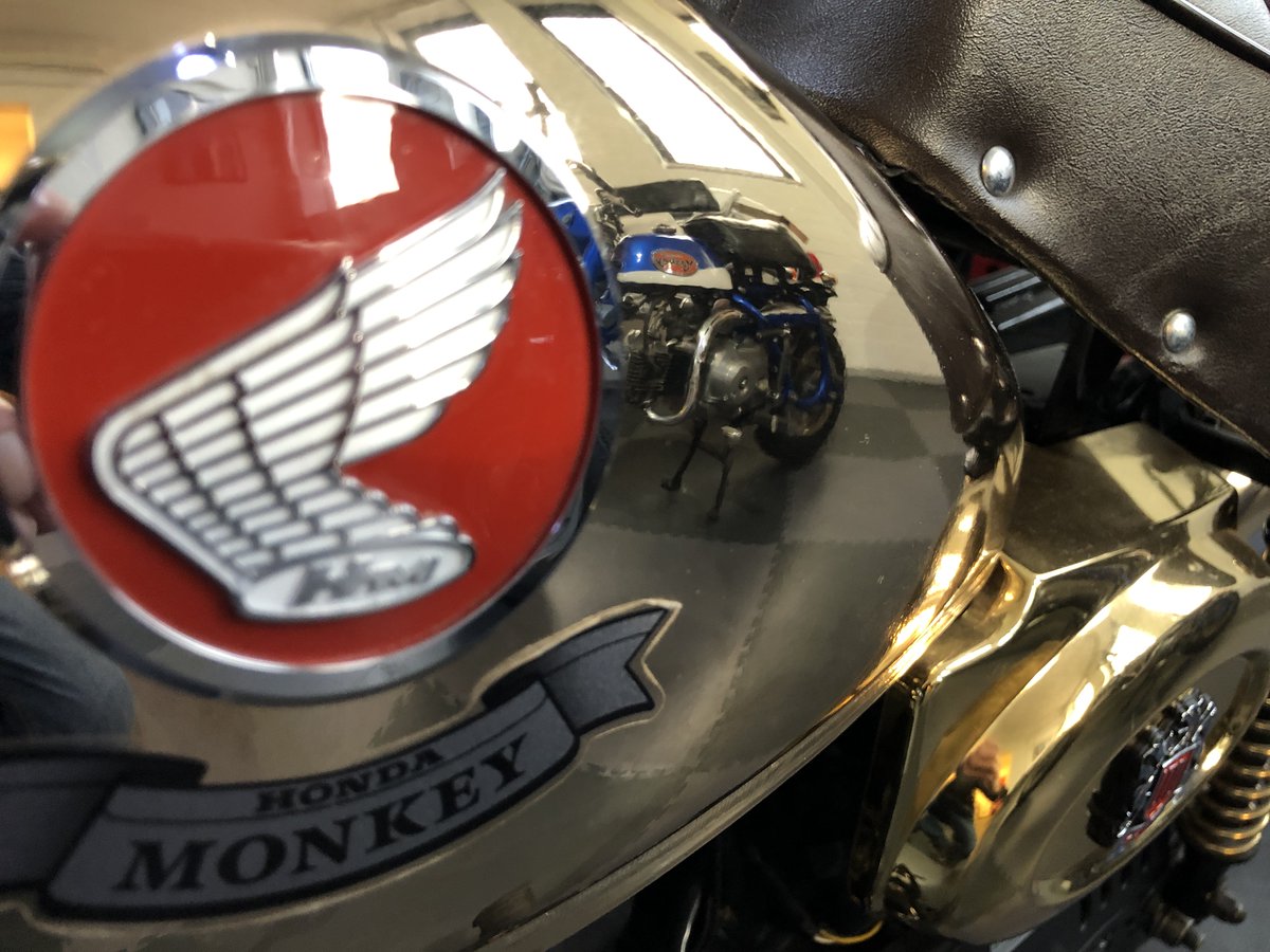 stcityclassics's tweet photo. Our little Monkey Bike collection in reflection :)

https://t.co/UK8631WHPz 01142525400

#MonkeyBike #ClassicBike #HondaMonkey https://t.co/UUoMpWEqpq