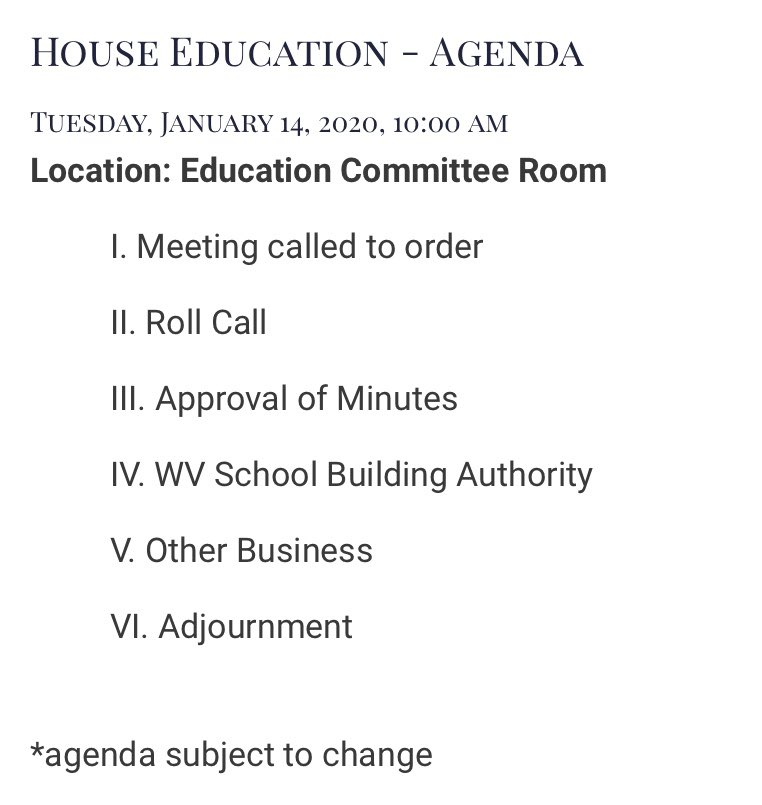 AGENDA- Jan 14th, 2020 10:00AM