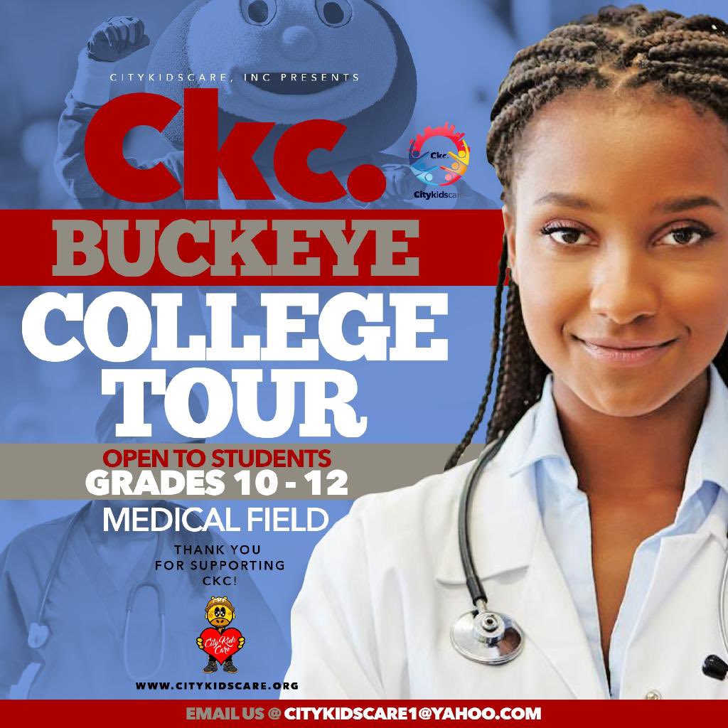 BrandonPerryCKC's tweet image. PARENTS: Please email us if you have students that’s interested. The City Kids Care Inc. Buckeye College Tour!! Email: citykidscare1@yahoo.com.  ❤️❤️👩🏽‍⚕️ 👨‍⚕️ 👩🏽‍⚕️ 👩🏽‍🎓👨🏽‍🎓 #CityKidsCare
