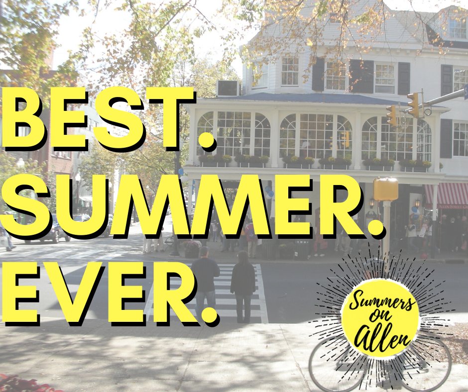 Here we goooo! Only 16 weeks until SUMMERS ON ALLEN ☀️

We have big things in the works. Please sign up for our emails to receive updates and opportunities to get involved at summersonallen.com