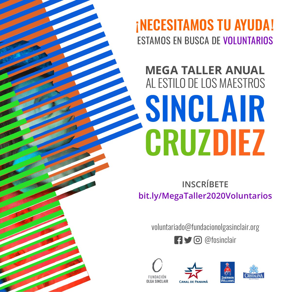 FOSinclair's tweet image. ¡Queremos invitarte a formar parte del equipo de voluntarios del evento más importante para nosotros!
Se parte del FOS Team del Mega Taller anual, Pintando con Olga Sinclair 2020. Inscríbete llenando el formulario en el enlace bit.ly/MegaTaller2020… .