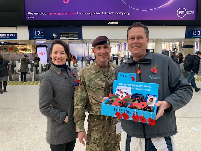 interserve's tweet photo. We've been praised by @PoppyLegion for raising £63,000 during the Poppy Appeal. Colleagues joined over 2000 members of the British military, veterans and volunteers to sell merchandise and collect donations at @LondonWaterloo throughout London Poppy Day. https://t.co/b2gVy6BE7K https://t.co/iIE4GYmzbo