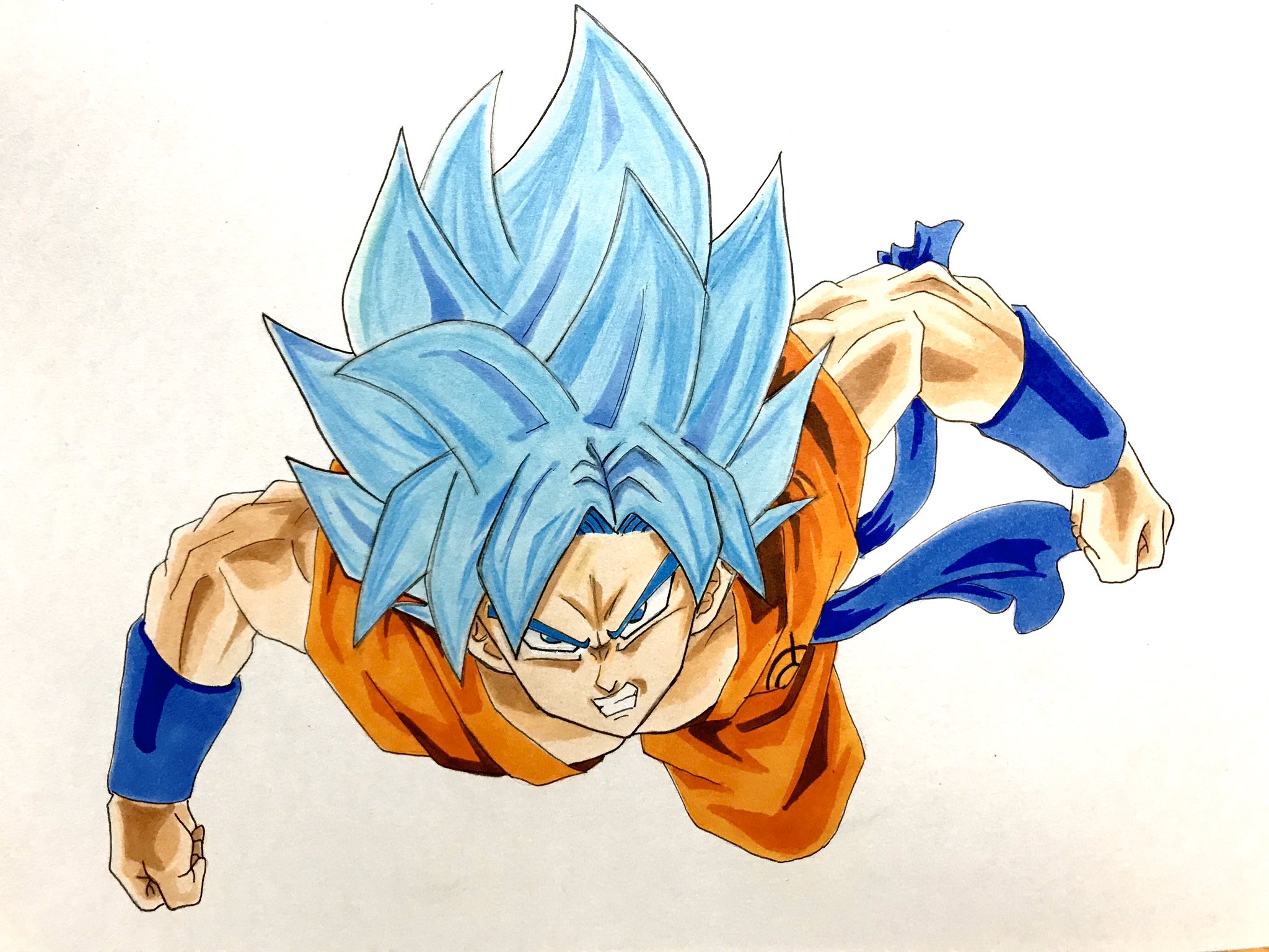ドラゴンボール】スーパーサイヤ人 カカロット 【手描きイラスト