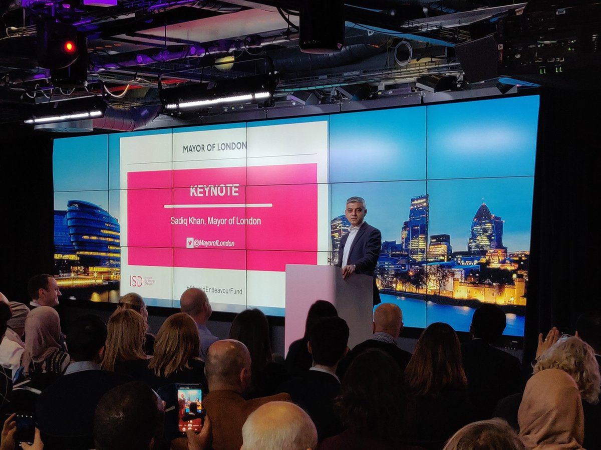 Big day with @Googleorg @MayorofLondon and @isd as we launch the new #sharedendeavourfund to counter hate speech and extremism in London. Grassroots organisations are best placed to offer the antidote to the poison of hate #strongcities