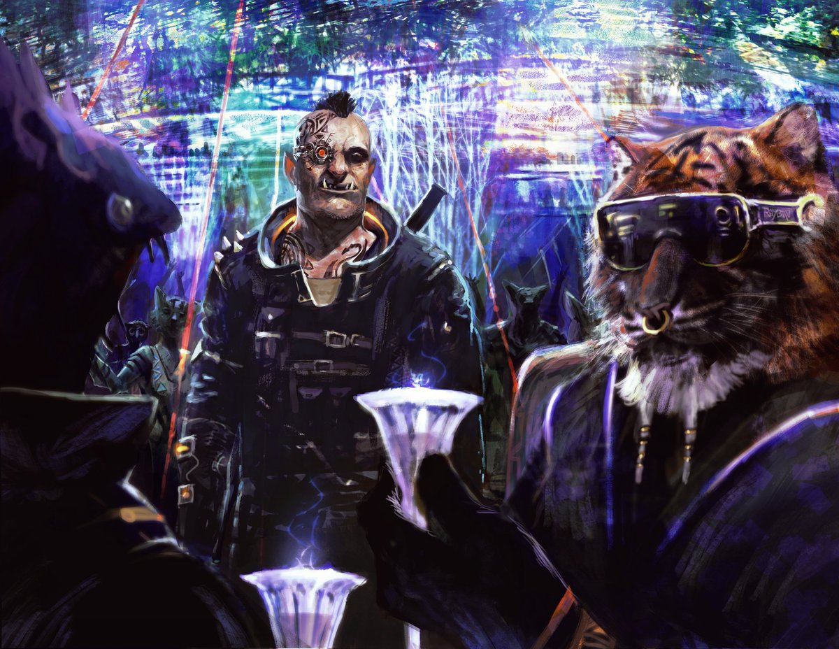 benilacrevette's tweet image. Shadowrun night in Paris.
Done for the french #shadowrun Anarchy edition. 

#blackbookeditions #shadowrunanarchy #rpg #ttrpg #jeuderole #cyberpunk