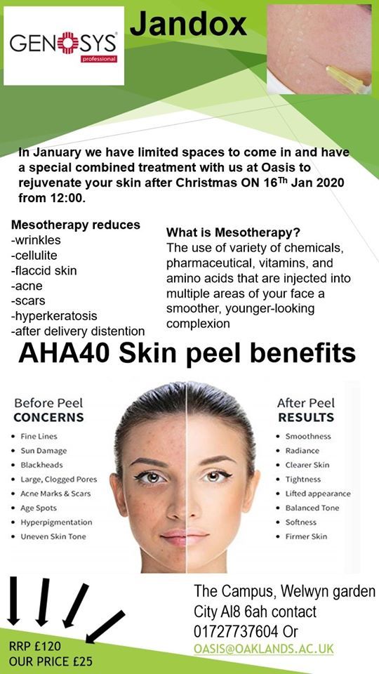 oaklandscollege's tweet photo. Oasis Hair &amp; Beauty, our trainee salon in Welwyn Garden City, are offering some fantastic treatment opportunities throughout January. Call 01727 737604 to book or email oasis@oaklands.ac.uk for further information. https://t.co/DgDs0Xfx7t
