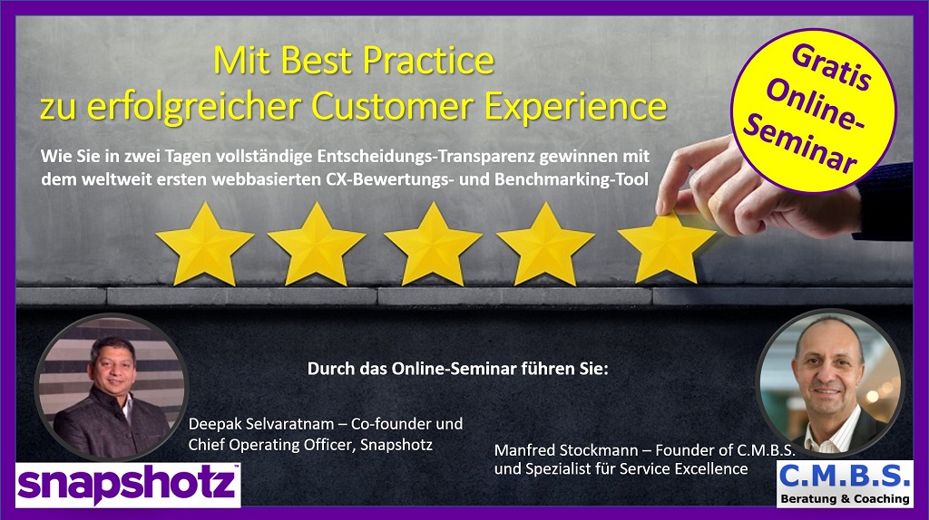 cmbs4you's tweet photo. "Globaler Versicherungskonzern spart $ 3 Mio. jährlich ein, als man erkennt, welche Maßnahmen seine CX tatsächlich erfolgreich machen." - Better with #snapshotz - Mit #bestpractice zu erfolgreicher #customerexperience Mehr im Online-Seminar https://t.co/N5n4iMPlf5 https://t.co/kk7NQjfHRw