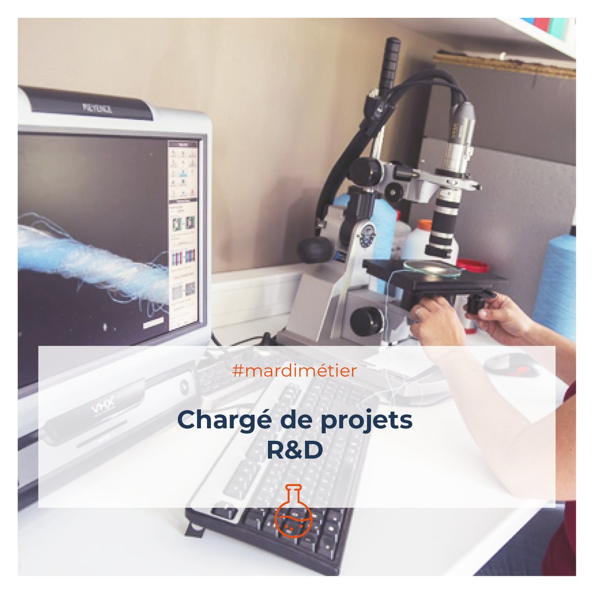 FrenchTexOff's tweet photo. #MARDIMETIER 
Place à l’innovation ! 💡

Si le textile soigne, protège, renforce, respire… innove c’est grâce à une des têtes pensantes de la filière: le chargé de projet R&amp;D qui imagine les #textiles de demain. 👩‍🔬

#FrenchTEX #NousFaçonnonsLeMonde #job

https://t.co/cqGjmWyYKJ https://t.co/ZF1chqWWgh