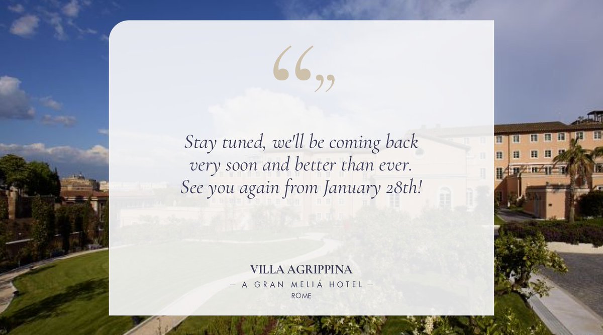We are dressing up for an exclusive occasion - we'll be seeing you again on January 28th! Get ready for plenty of news and brand new suites to make your stay in Rome a unique experience. See you soon! 🤩😎