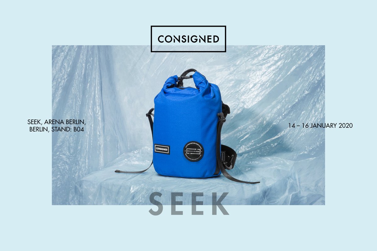 theconsigned's tweet image. Join us at Seek Berlin for first previews of our sustainable collection. Made from recycled plastic bottles, our Re-Consigned collection is our first step to reduce our impact on the environment #Seek #SeekBerlin