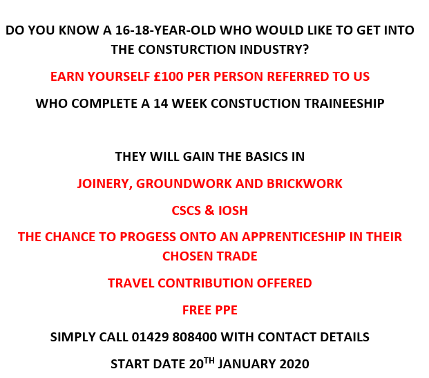 CALL NOW TO AVOID DISAPPOINTMENT ONLY A COUPLE OF SPACES LEFT 01429 808400