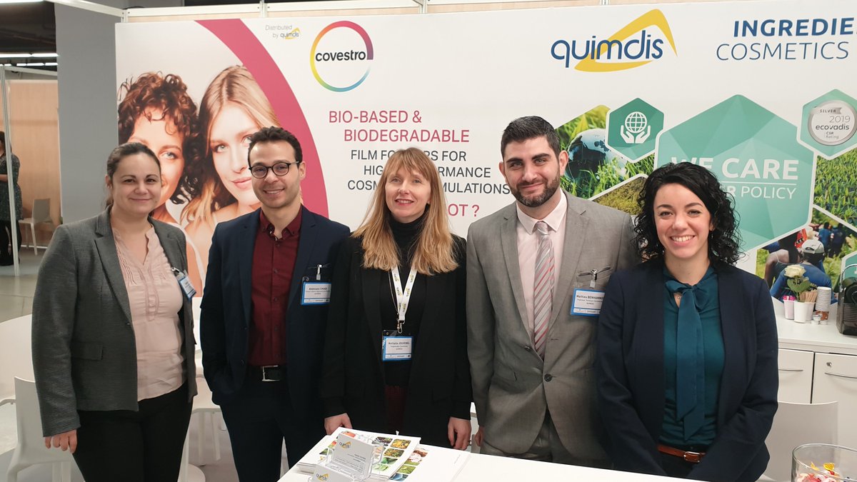 Quimdis's tweet photo. Premier rendez-vous de l'année avec notre équipe #Cosmétique au salon #Cosmetagora !
Retrouvez-nous sur les stands 88 &amp; 89 en compagnie de notre partenaire @Covestro. Espace Champerret - Paris - 14/15 janvier 2020. https://t.co/mLEUgkm0XK