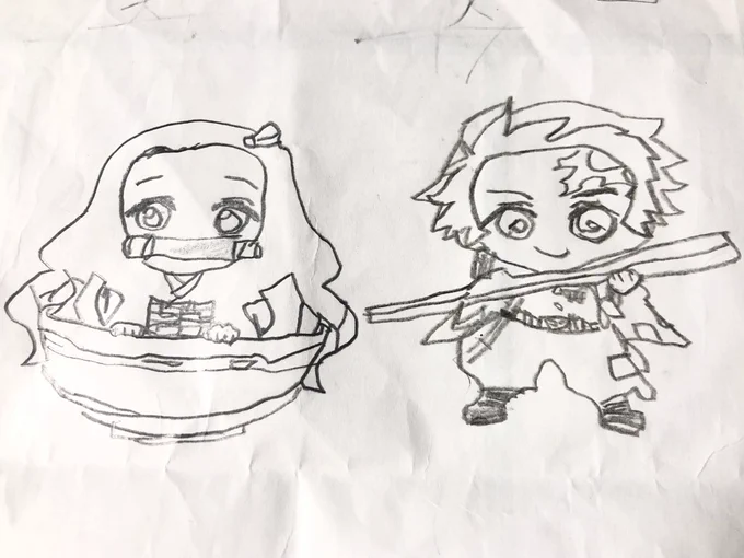今日も弟(小1)が学校で鬼滅の刃を描いてきたみたいです?
可愛ええぇ(๑ ́ᄇ`๑) 