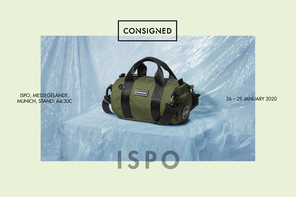 theconsigned's tweet image. Join us at @ispo Munich for first previews of our sustainable collection. Made from recycled plastic bottles, our Re-Consigned collection is our first step to reduce our impact on the environment #ISPO #ISPOMunich