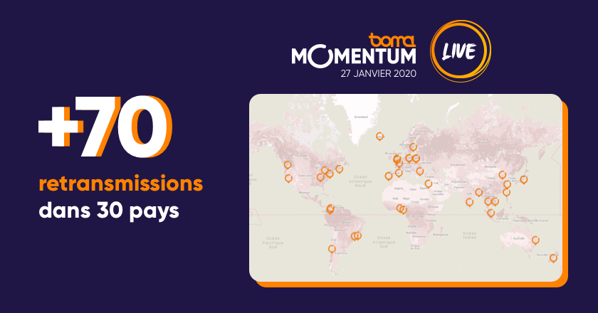 bomafrance's tweet photo. #BomaMomentum, ce n'est pas uniquement une soirée parisienne au Grand Rex ! Ce sont + de 70 retransmissions en live dans 30 pays ! Nous serons nombreux ce 27 janvier ! 
🎟Prenez vite vos places >>  https://t.co/I0fejMNJBL #BomaGlobal #BomaCommunity https://t.co/mHEY9cg9Ea