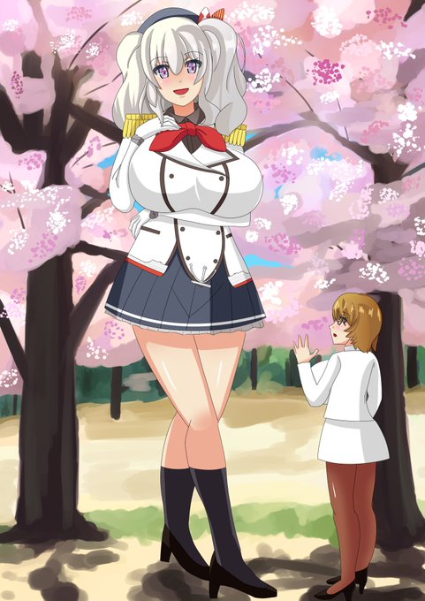 艦これの鹿島ちゃんと女性提督描いてみました
#鹿島 #巨大娘 #giantess 