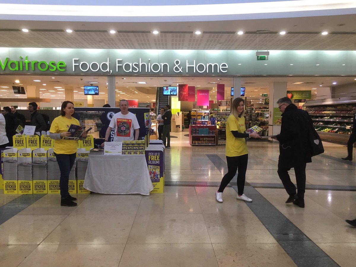 Tuesday 14th January sees the return of the Panini Pop Up Shop in Canary Wharf! For the whole day Marketforce will be positioned all day outside Waitrose Canary Wharf giving away free Premier League Sticker albums and selling sticker packets! #GotGotNeed