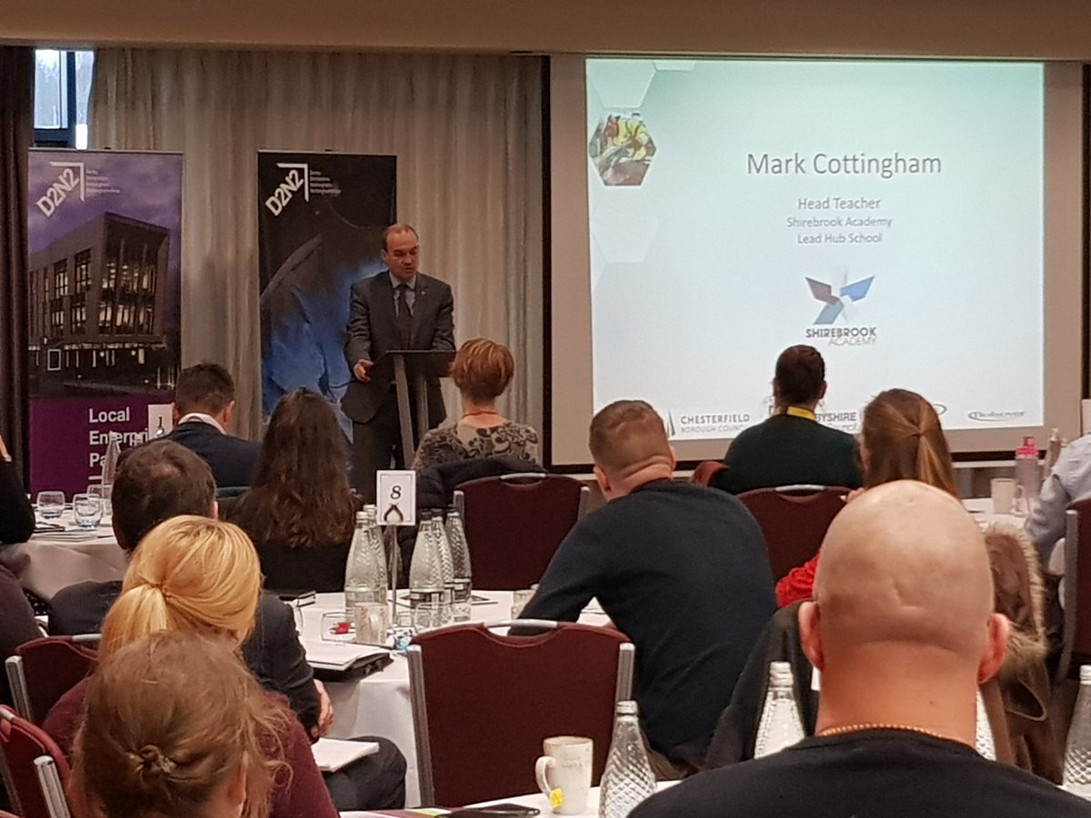 Our final speaker is @shireacademy Headteacher Mark Cottingham who is talking about the importance of careers education and how it's about more than knowing what jobs are out there. #CareersHub