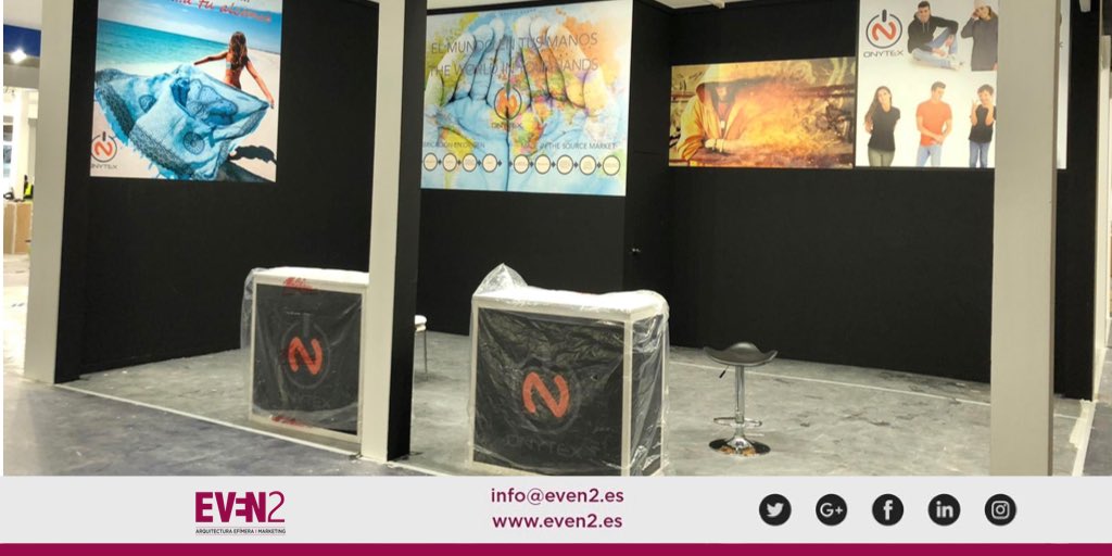 Even2Stand's tweet photo. 🎁 @FeriaPROMOGIFT 🛍

Estamos en📍@feriademadrid con nuestro servicio de #Stand para 🤝 Onytex 🗓 del 14-16 de Enero en #Promogift2020

Accede a nuestra #web 📲 https://t.co/vJS23A7UmY https://t.co/B6iglxyqAD