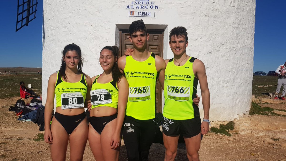 ValdepenasAC's tweet photo. Seis podios para los atletas del Valdepeñas Athletics Club en el Cross de los Molinos.
A nivel individual victorias de Marcos Tofiños en sub 18 y Patricia Sáez en Veteranas
Toda la Información en nuestro blog
https://t.co/1hFDm33NcY @ValdepenasAC #AtletismoValdepeñas #Atletis https://t.co/qPDUdH4GdH