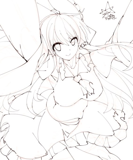 こう、勢い重視で霊夢さん😚 