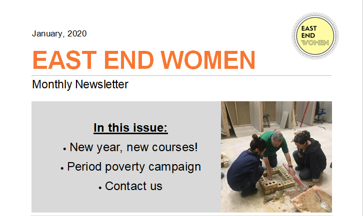 eastendwomen's tweet photo. Every month we publish a newsletter containing our latest East End #Women news, events and courses. If you'd like to sign up to receive this into your inbox, DM us and we'll pop you on the list 📝 https://t.co/HhgYVm6UKo